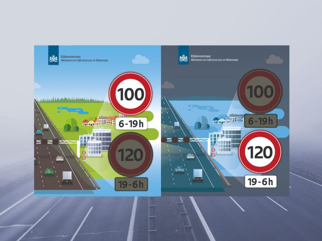 Ograniczenie maksymalnej prędkości w Holandii. Foto: Moja Limburgia na podstawie Rijkswaterstaat